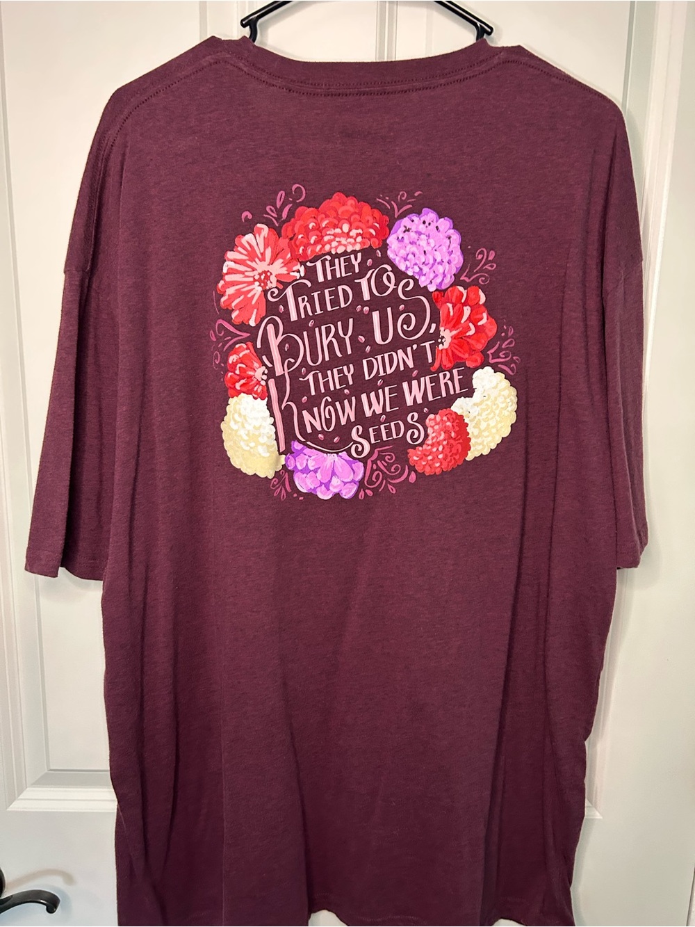 Maroon Floral Graphic tee